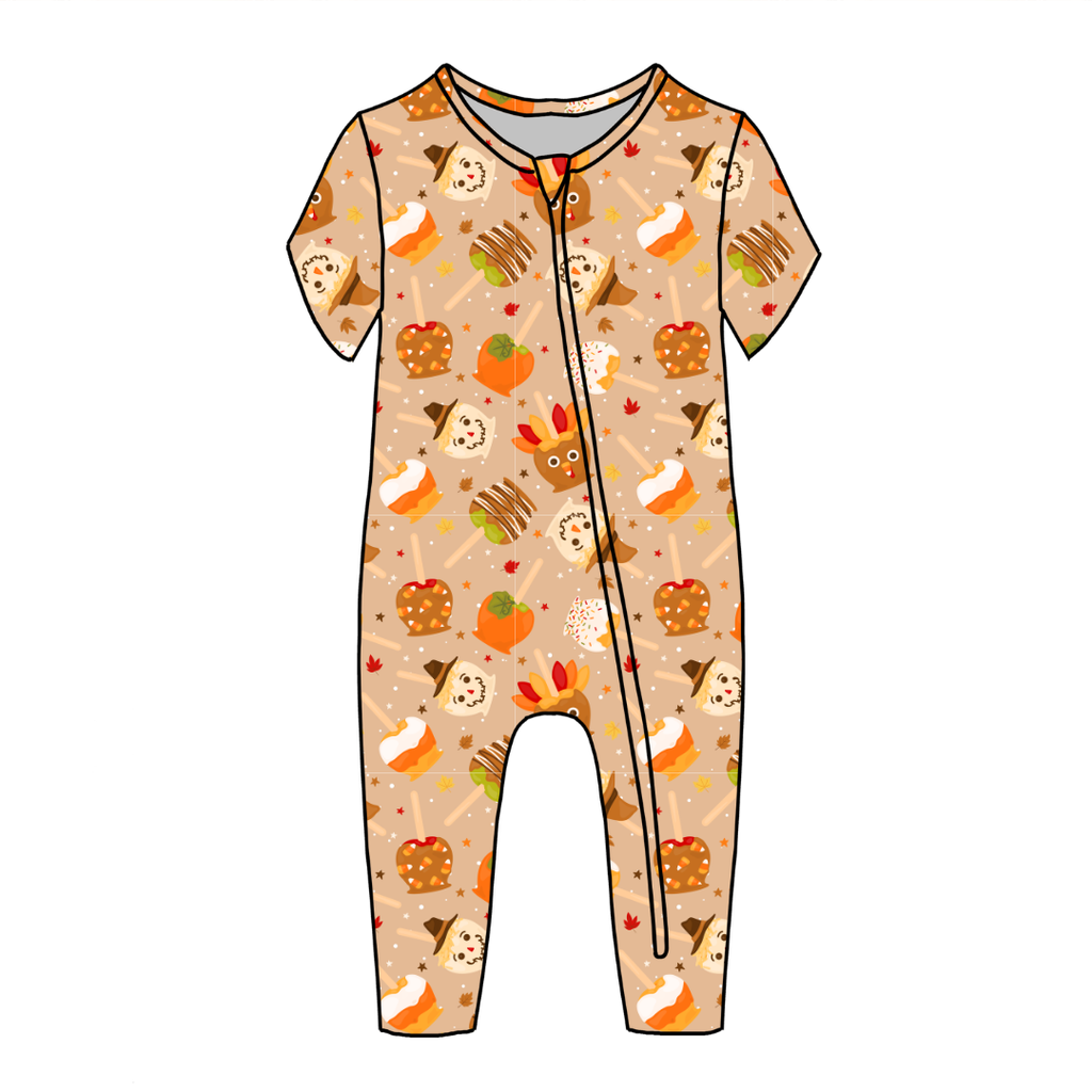 Harvest Candy Dandelion Short Sleeve Sleeper Bamboo - PRE ORDER
