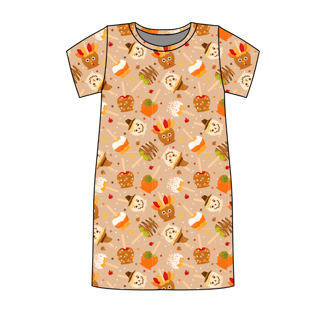 Harvest Candy Poppy Oversized Sleep Shirt Bamboo - Pre Order
