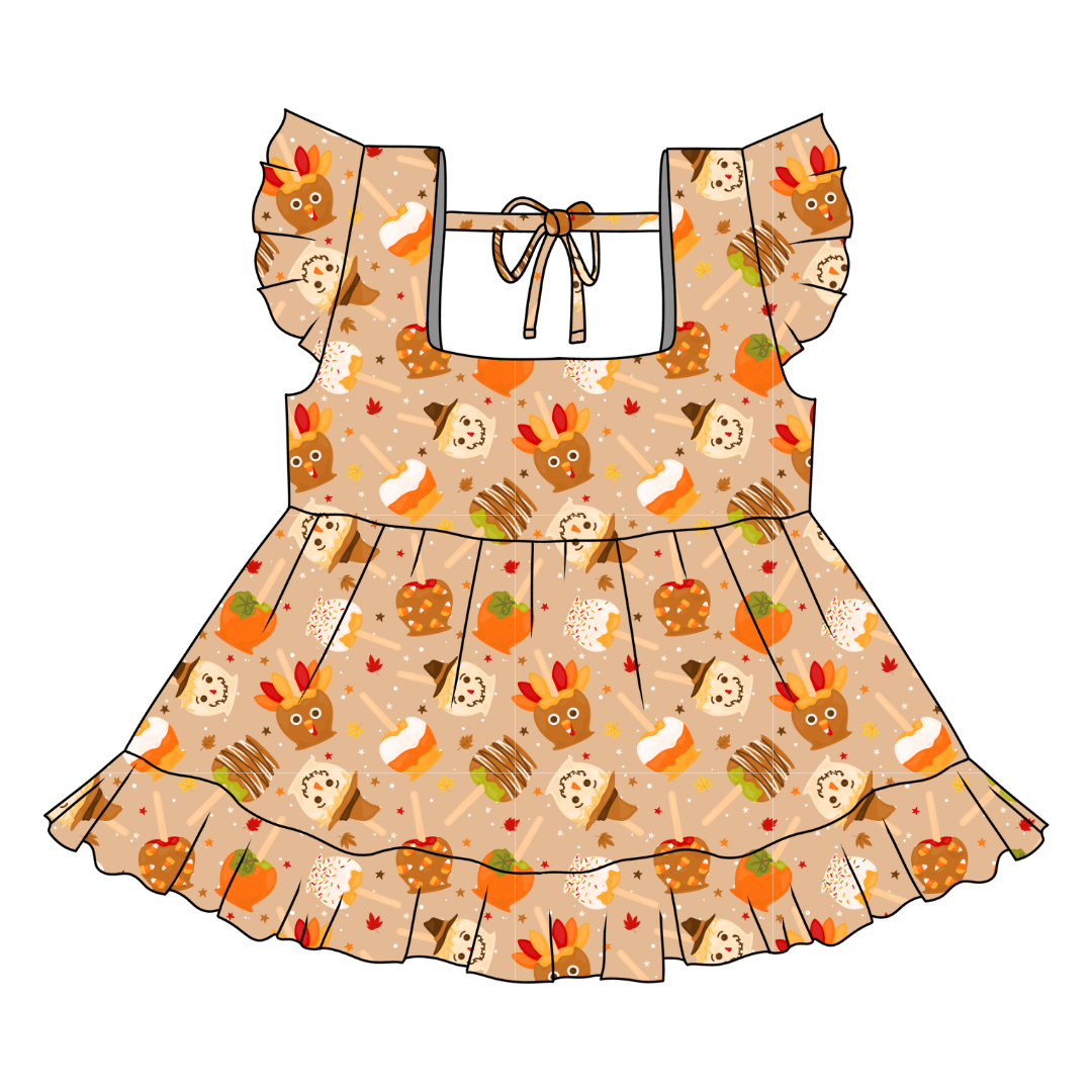 Harvest Candy - Sadie Tie Back Ruffle Top - PRE ORDER