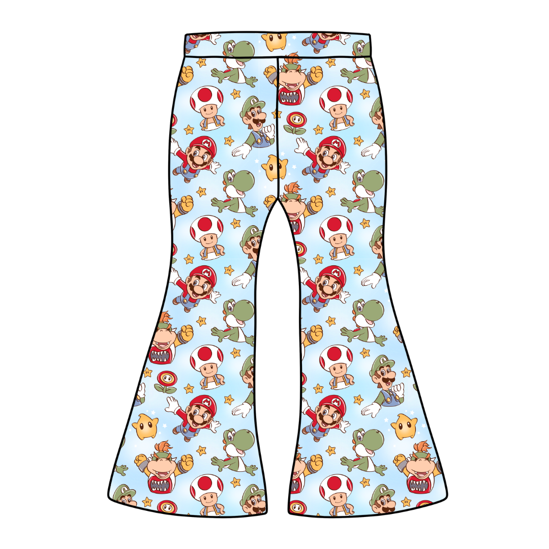 Dino Might Mod Adult Flare Bamboo Pants - Pre Order