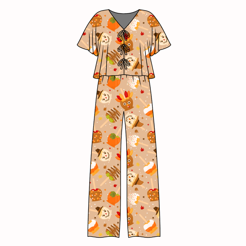 Harvest Candy - Lollipop Women's Front Tie Set Bamboo - Pre Order