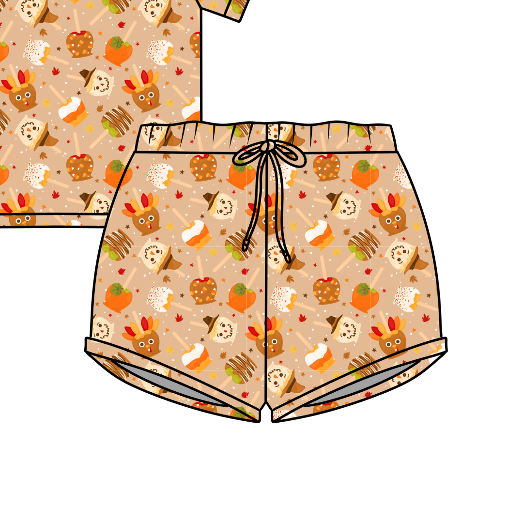 Harvest Candy Jazzy Adult Pajama Bamboo Shorts - Pre Order