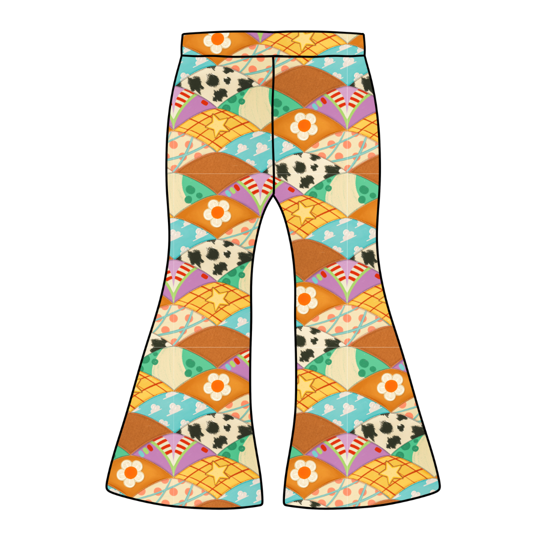 stitched in dreams Mod Adult Flare Bamboo Pants - Pre Order