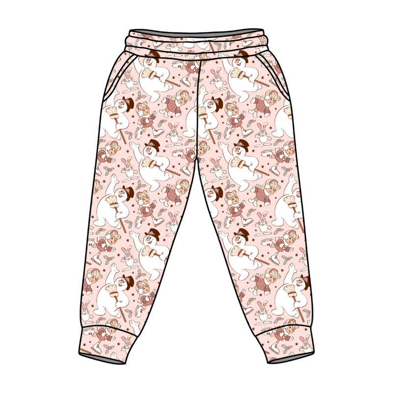 Jolly Snowman - Pink Tyler Joggers - Knit - Pre Order - Christmas Special