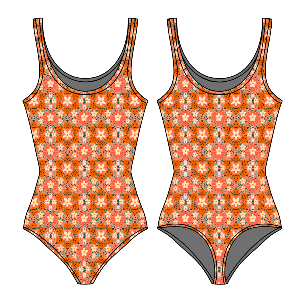 Boho Boo Patch Sapphire Women's Bamboo Leotard - Pre Order
