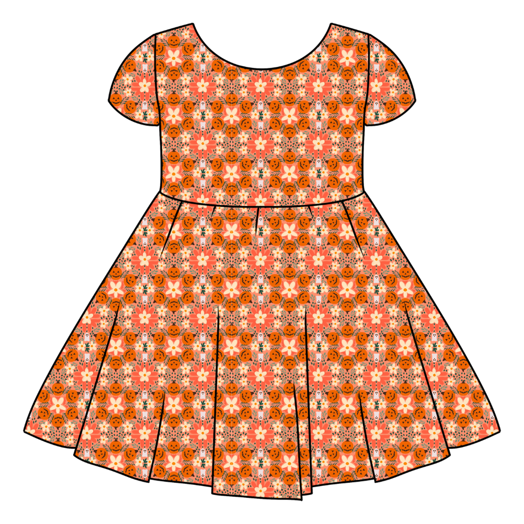 BOHO BOO PATCH - Honey Girl's Twirl Dress Bamboo - PRE ORDER