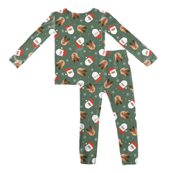 Sleigh Bell Dreams Slumber Long Sleeve Pajama Pants Set - Bamboo - Pre Order - Christmas Special