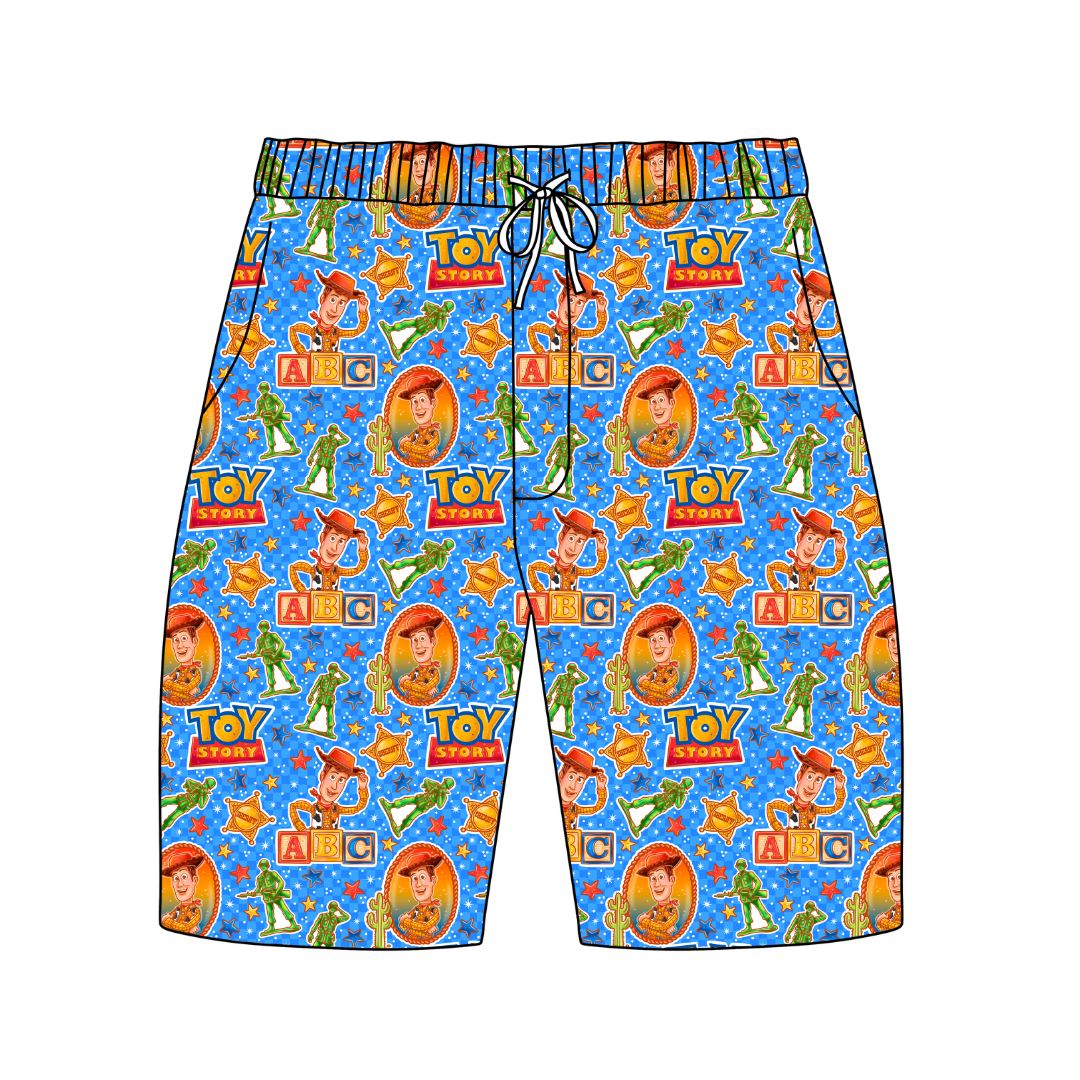 Andy's Toys Chill Extended Length Adult Pajama Bamboo Shorts - Pre Order
