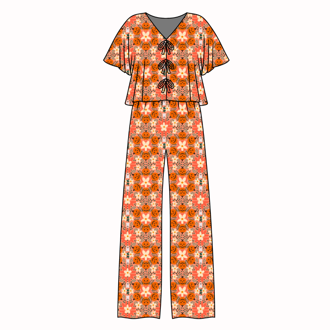 Boho Boo Patch - Lollipop Women's Front Tie Set Bamboo - Pre Order