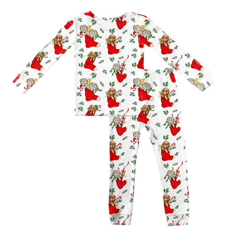 Under the Tree Slumber Long Sleeve Pajama Pants Set - Bamboo - Pre Order - Christmas Special