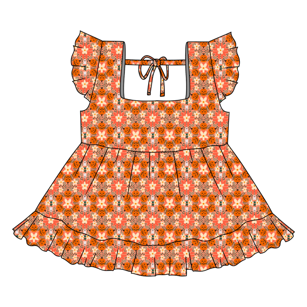 Boho Boo Patch - Sadie Tie Back Ruffle Top - PRE ORDER