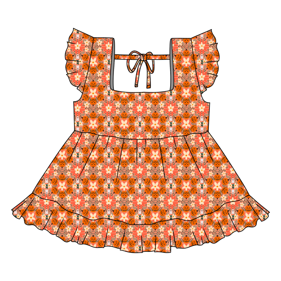 Boho Boo Patch - Sadie Tie Back Ruffle Top - PRE ORDER