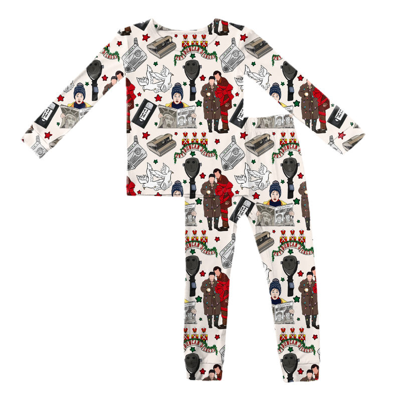Alone at Home Slumber Long Sleeve Pajama Pants Set - Bamboo - Pre Order - Christmas Special