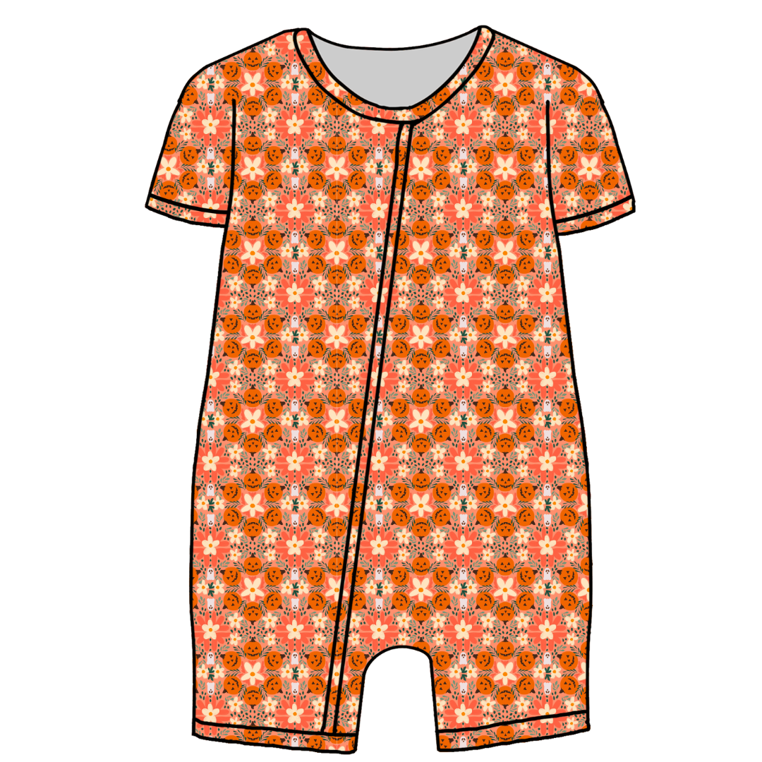 Boho Boo Patch Bliss Short Sleeve Zippy Bamboo - PRE ORDER