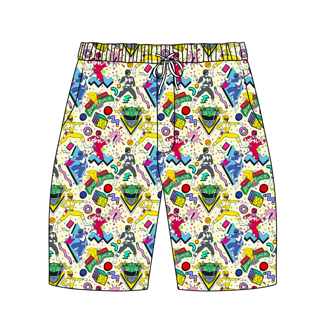 Rangers Chill Extended Length Adult Pajama Bamboo Shorts - Pre Order