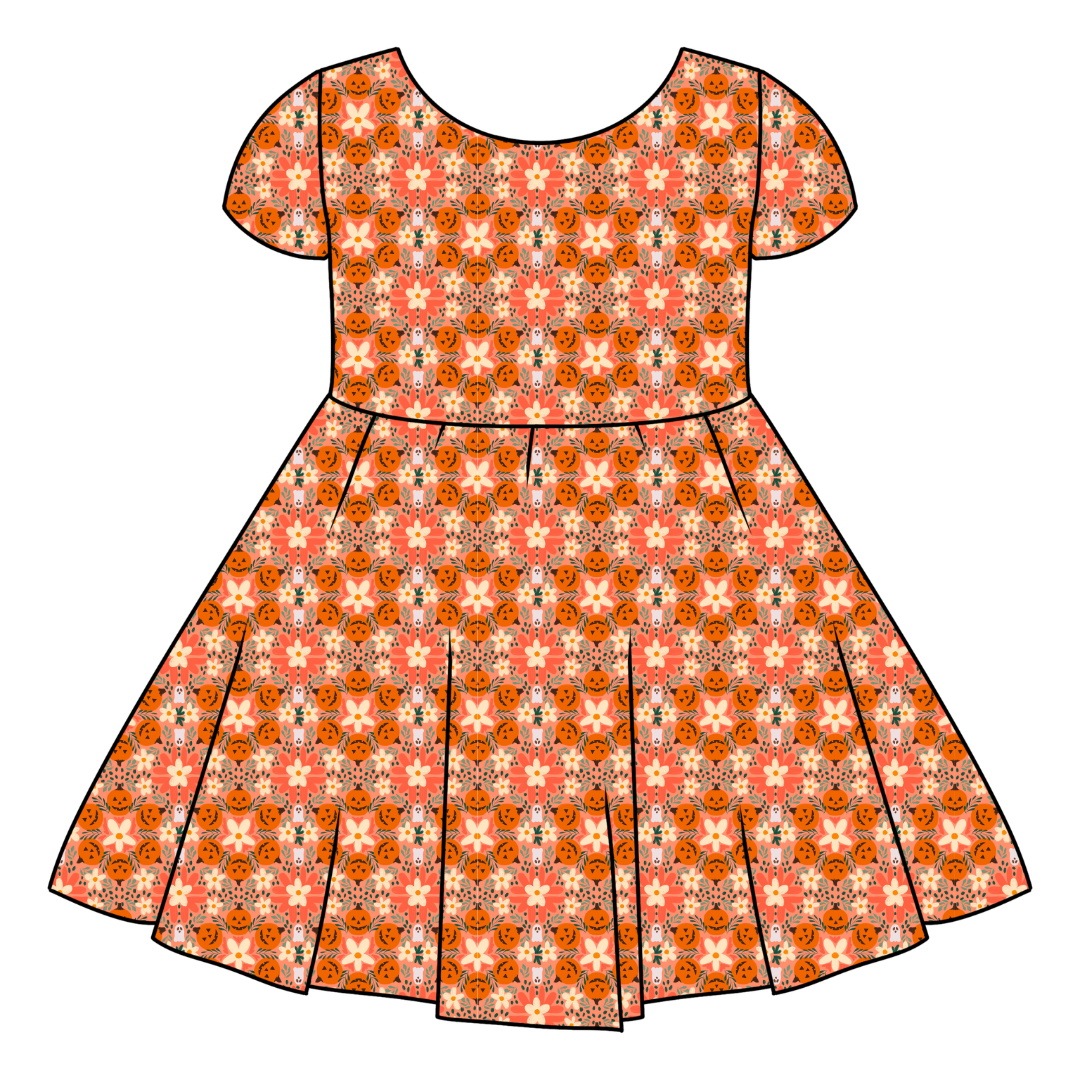 BOHO BOO PATCH - Honey Girl's Twirl Dress Bamboo - PRE ORDER