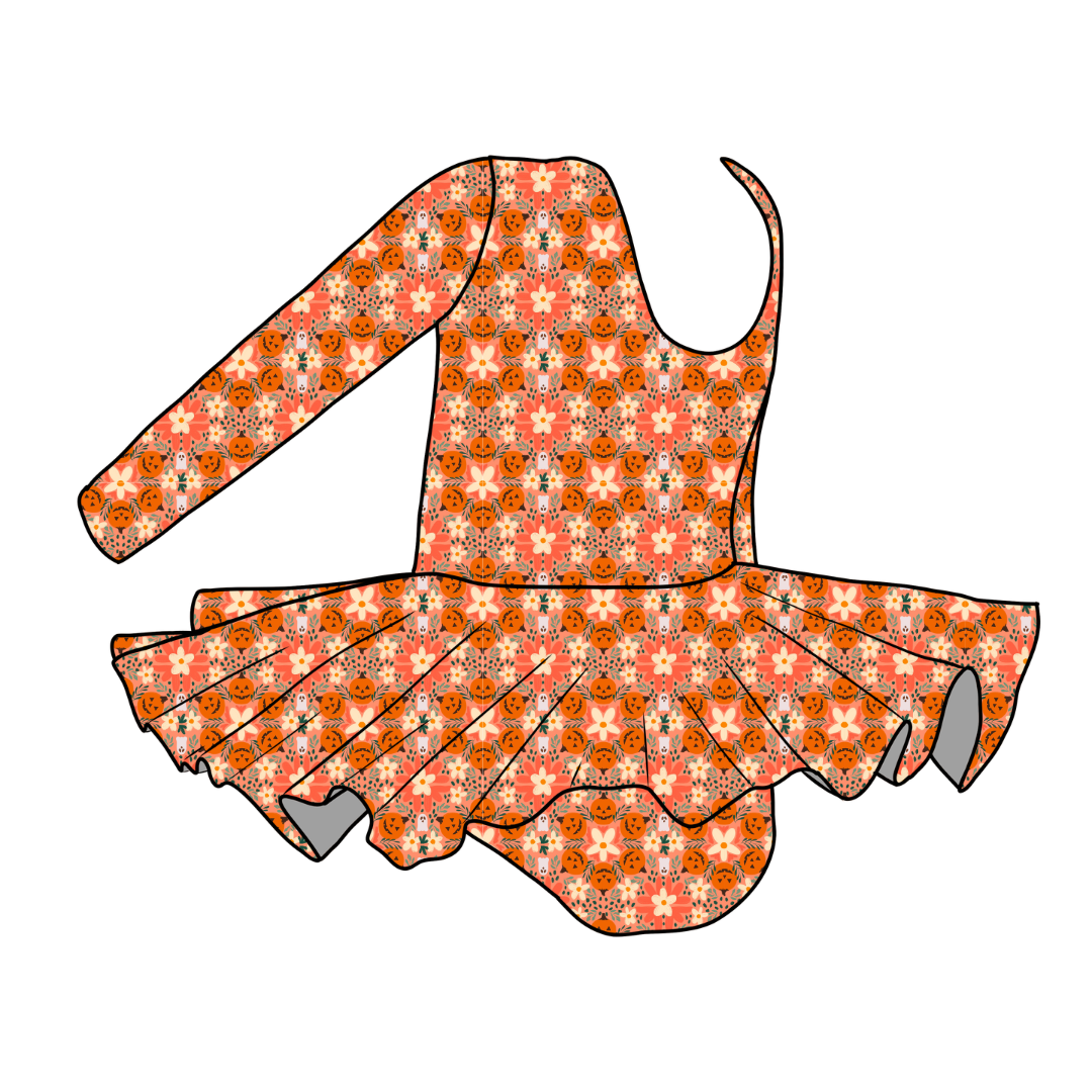 BOHO BOO PATCH - Grace Long Sleeve Skirted Leotard - PRE ORDER