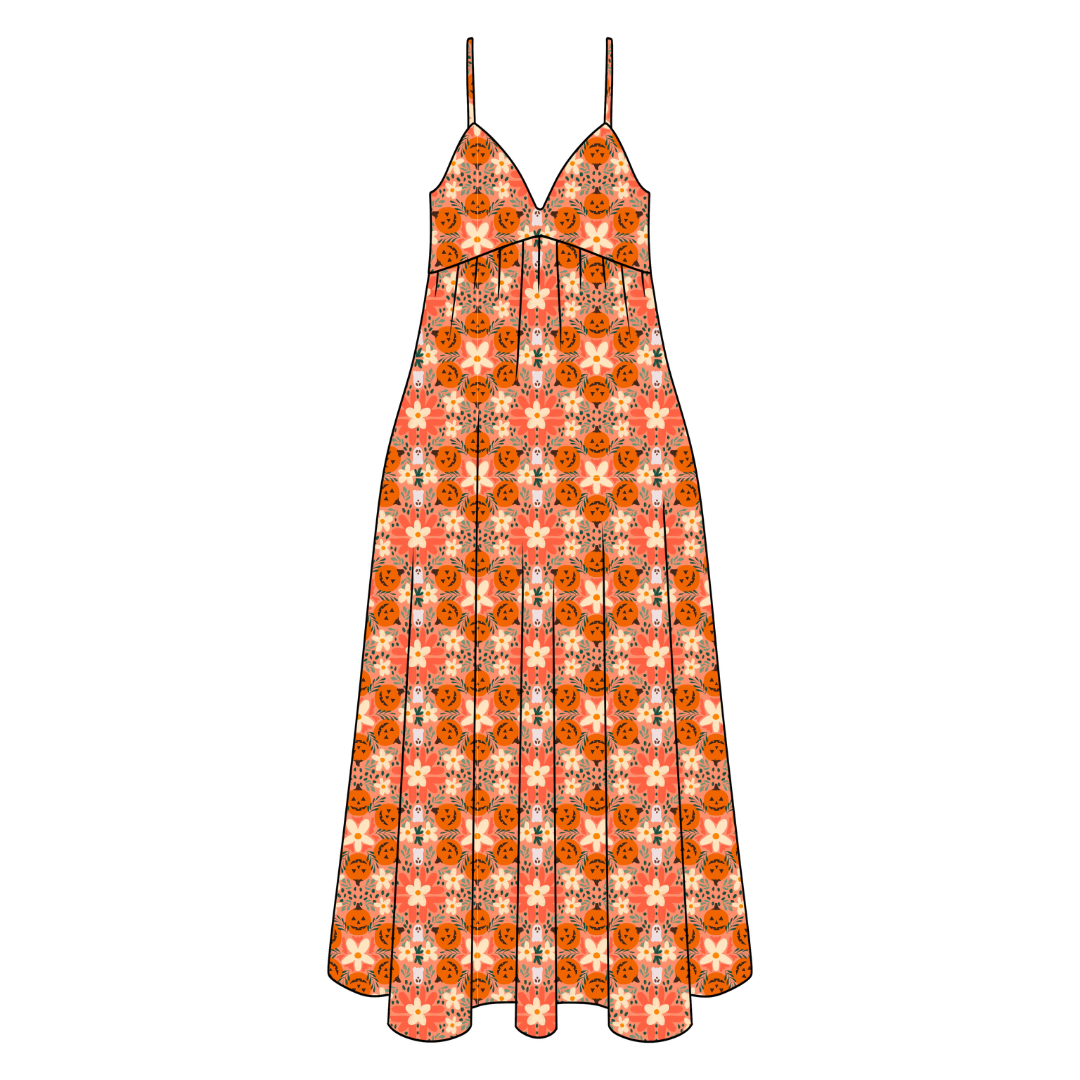 Boho Boo Patch Harper Women's Low Back Dress Bamboo - Pre Order
