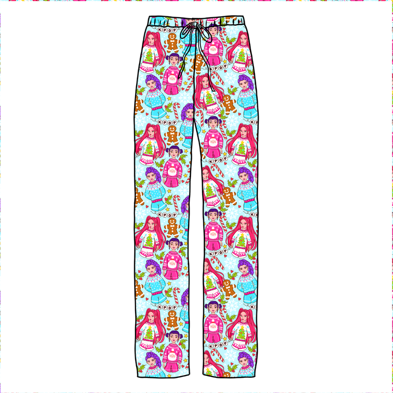 Holiday Pop Cosmic Adult Relaxed Pants- Bamboo - Pre Order - Christmas Special