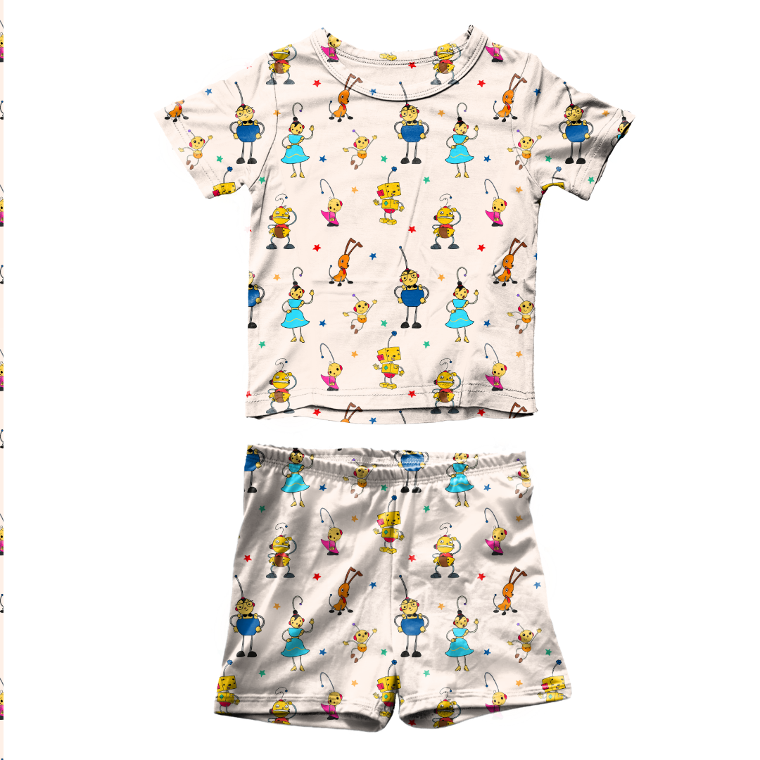 Playtime Pals Fawn Short Sleeve Short Set Bamboo - PRE ORDER