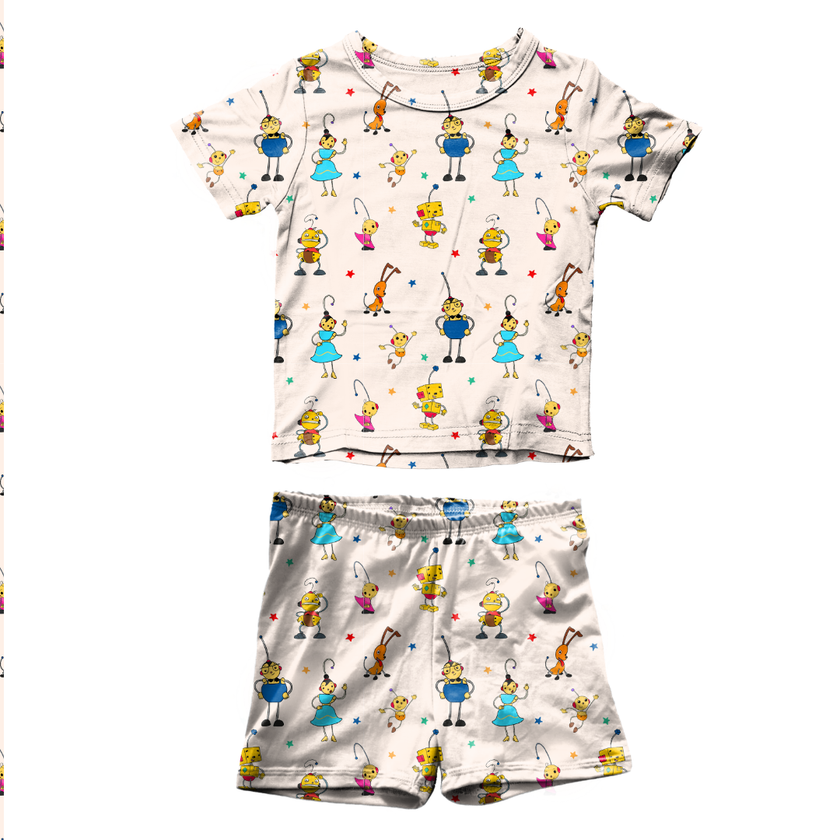 Playtime Pals Fawn Short Sleeve Short Set Bamboo - PRE ORDER