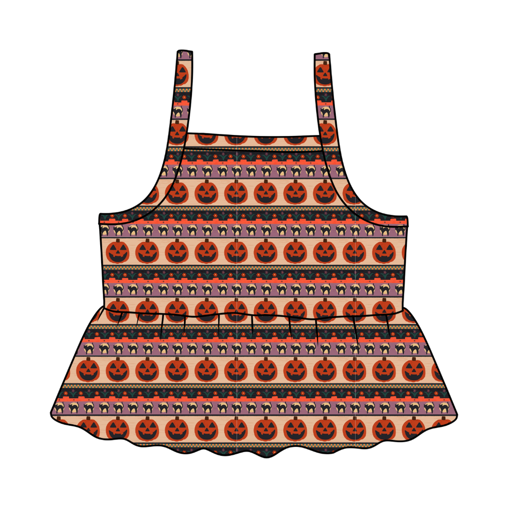 Pumpkin Parade - Tootsie Peplum Tank Knit - PRE ORDER