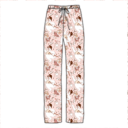 Jolly Snowman - Pink Cosmic Adult Relaxed Pants- Bamboo - Pre Order - Christmas Special