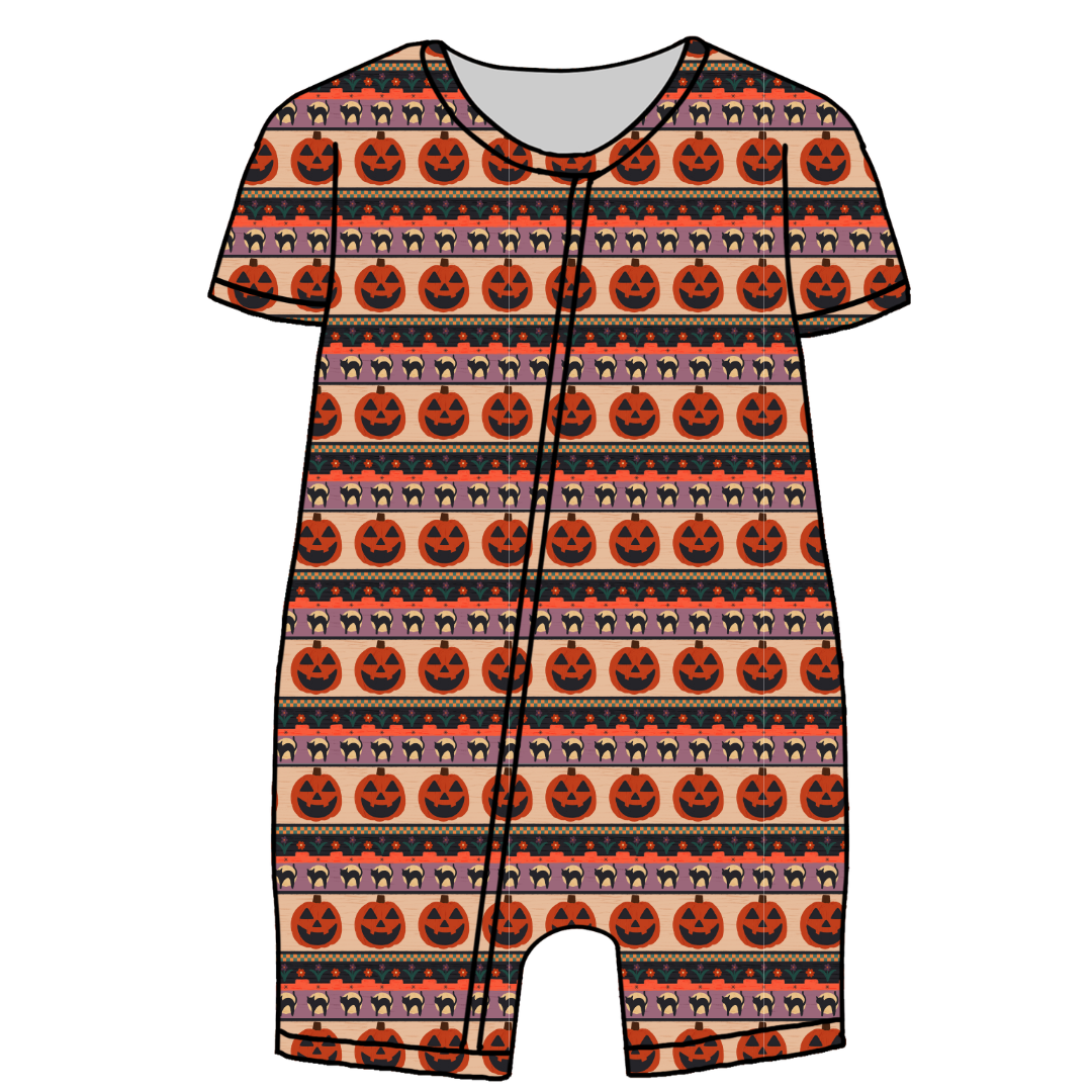 Pumpkin Parade Bliss Short Sleeve Zippy Bamboo - PRE ORDER