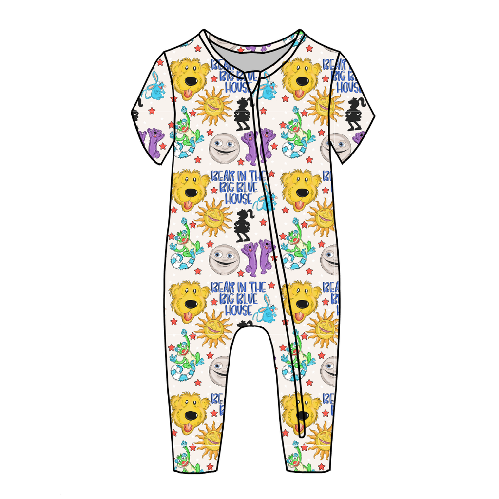 The Big House Dandelion Short Sleeve Sleeper Bamboo - PRE ORDER