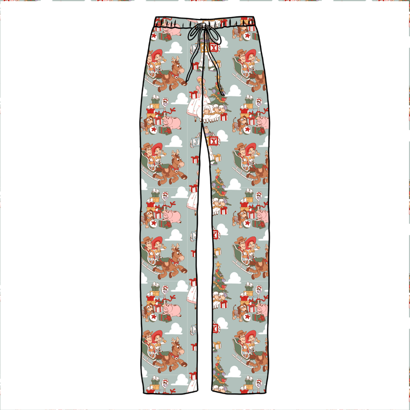 Christmas Toy Box Cosmic Adult Relaxed Pants- Bamboo - Pre Order - Christmas Special