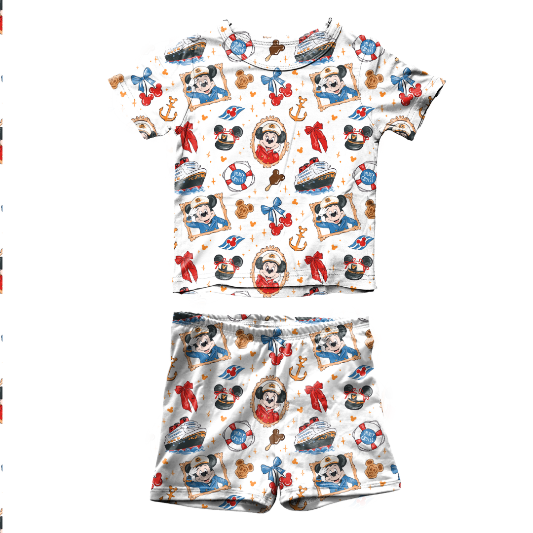Crusin' Fawn Short Sleeve Short Set Bamboo - PRE ORDER