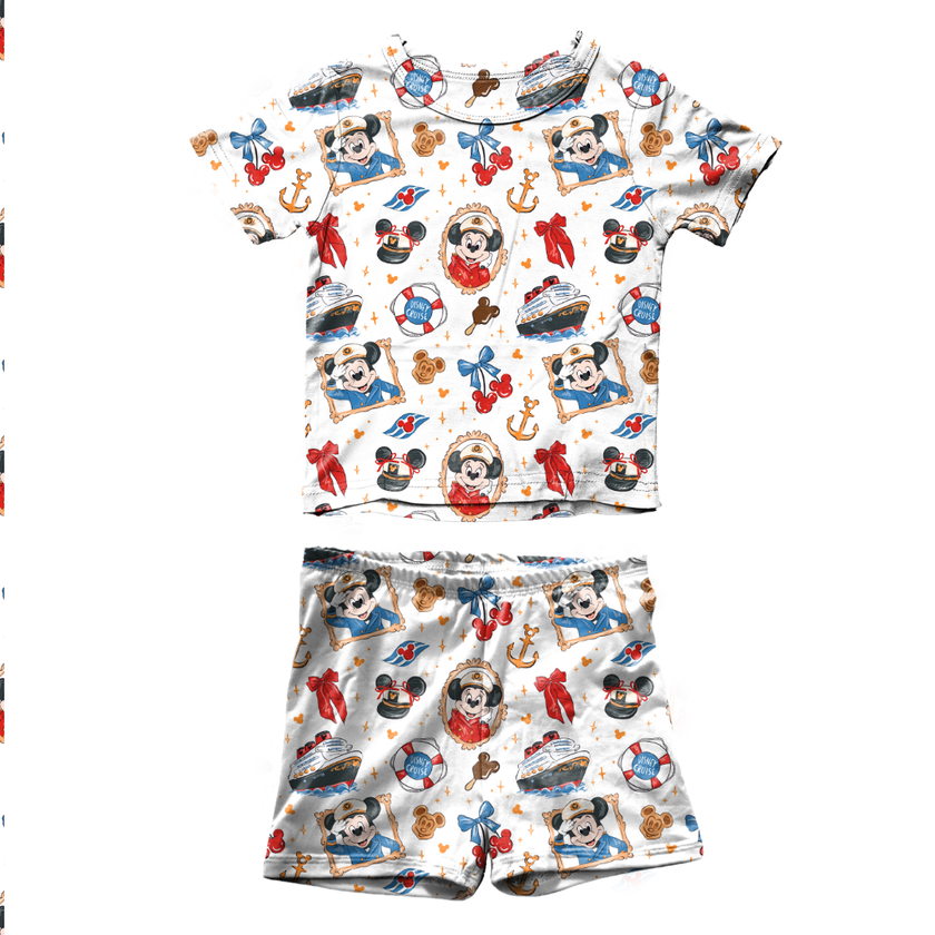 Crusin' Fawn Short Sleeve Short Set Bamboo - PRE ORDER