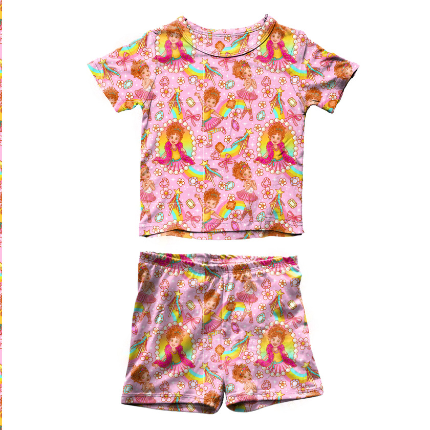 Fancy Schmancy Fawn Short Sleeve Short Set Bamboo - PRE ORDER