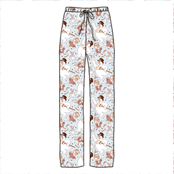 Jolly Snowman - Blue Cosmic Adult Relaxed Pants- Bamboo - Pre Order - Christmas Special