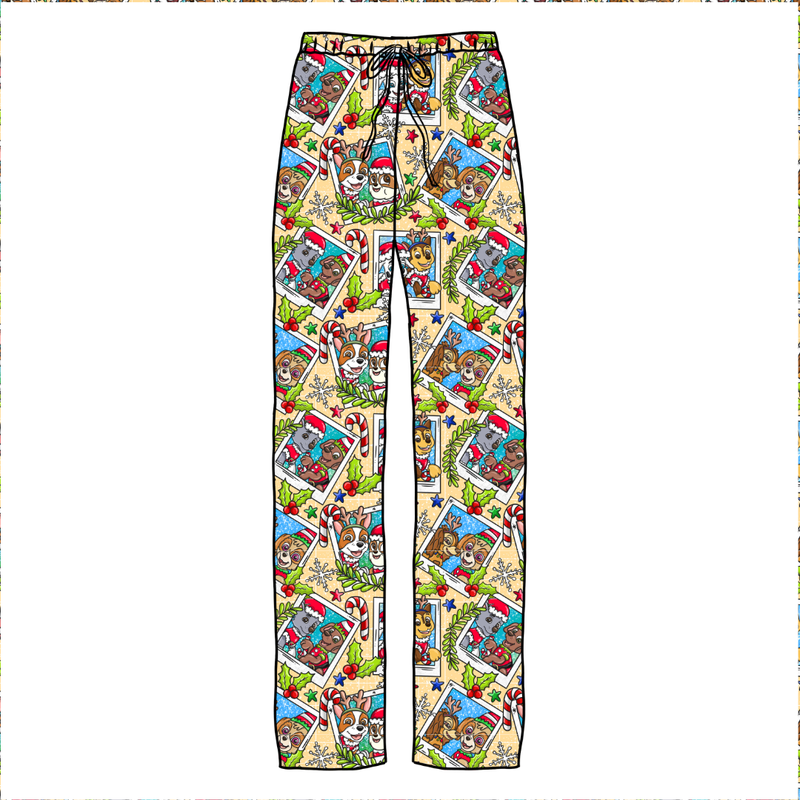 Paws & Claus Cosmic Adult Relaxed Pants- Bamboo - Pre Order - Christmas Special