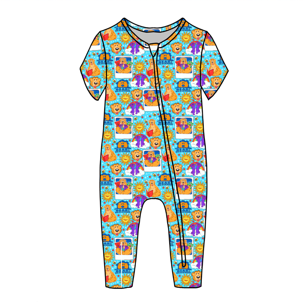 What's the story? Dandelion Short Sleeve Sleeper Bamboo - PRE ORDER