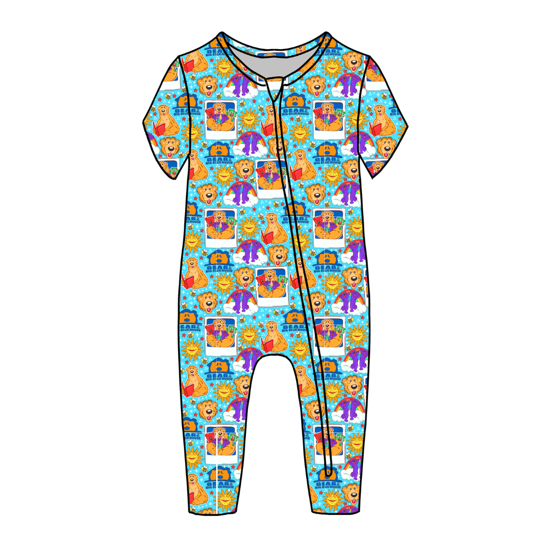 What's the story? Dandelion Short Sleeve Sleeper Bamboo - PRE ORDER