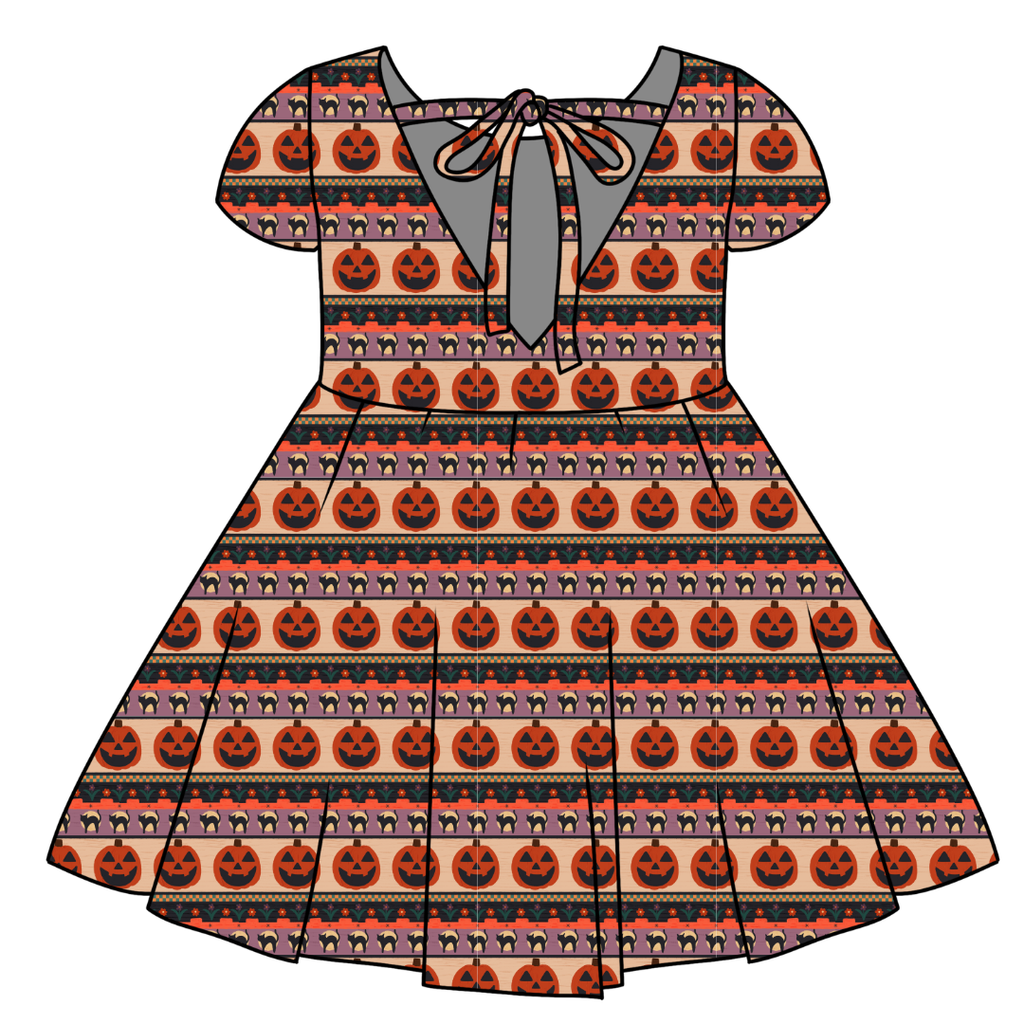 PUMPKIN PARADE - Honey Girl's Twirl Dress Bamboo - PRE ORDER