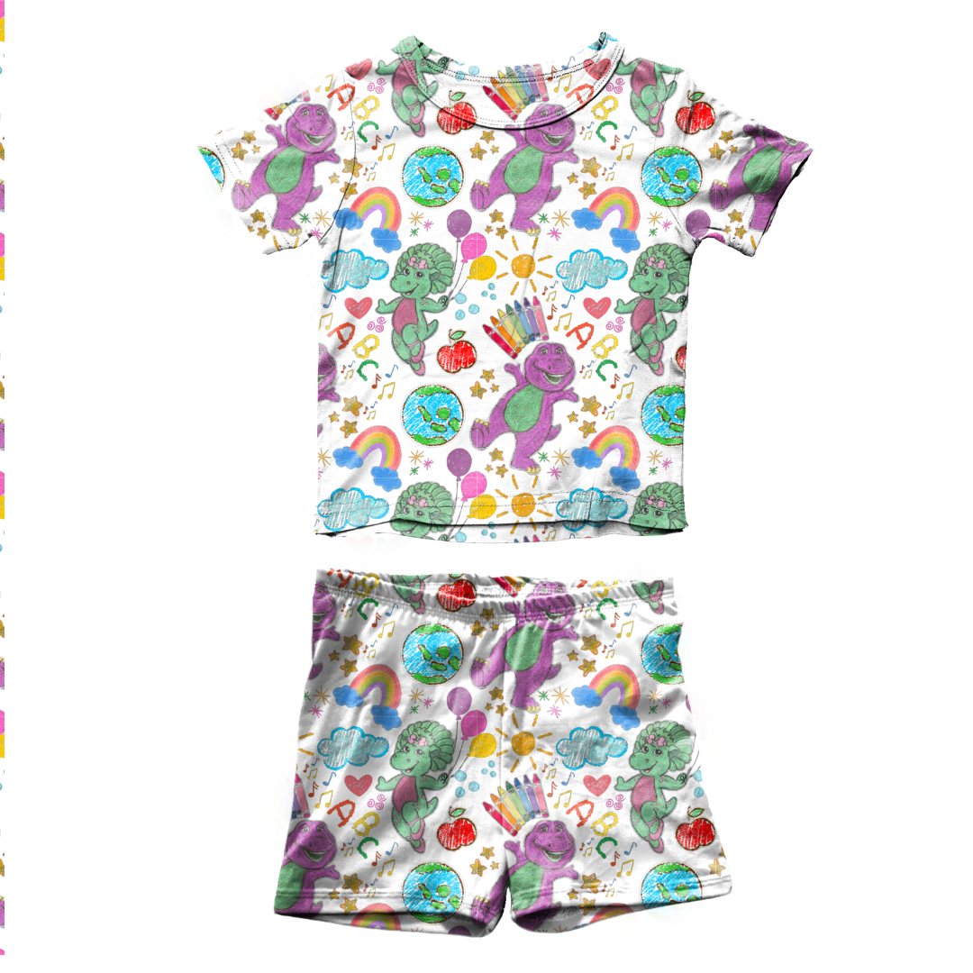 Learning is Magic Fawn Short Sleeve Short Set Bamboo - PRE ORDER