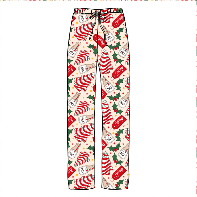Tree Cakes Cosmic Adult Relaxed Pants- Knit - Pre Order - Christmas Special