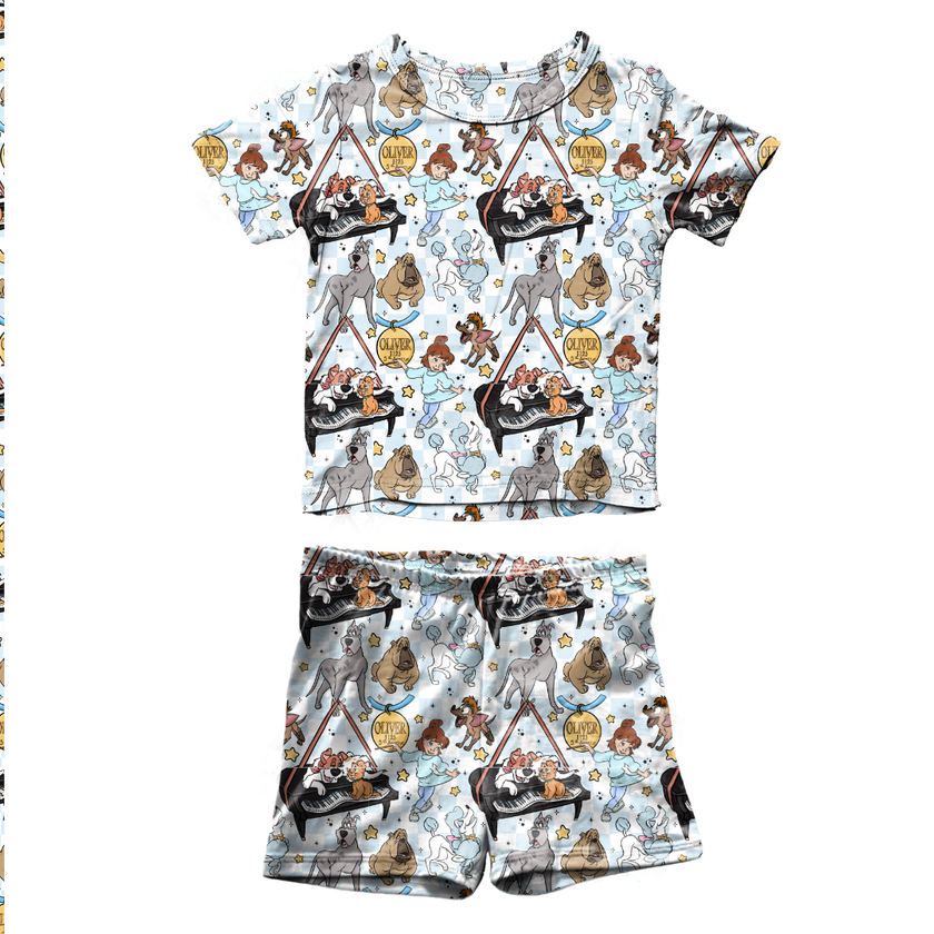 Big City Besties Fawn Short Sleeve Short Set Bamboo - PRE ORDER