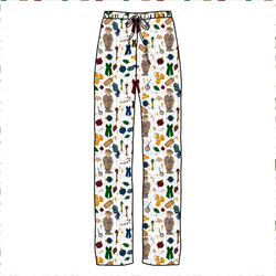 Holly & Plaid Cosmic Adult Relaxed Pants- Bamboo - Pre Order - Christmas Special