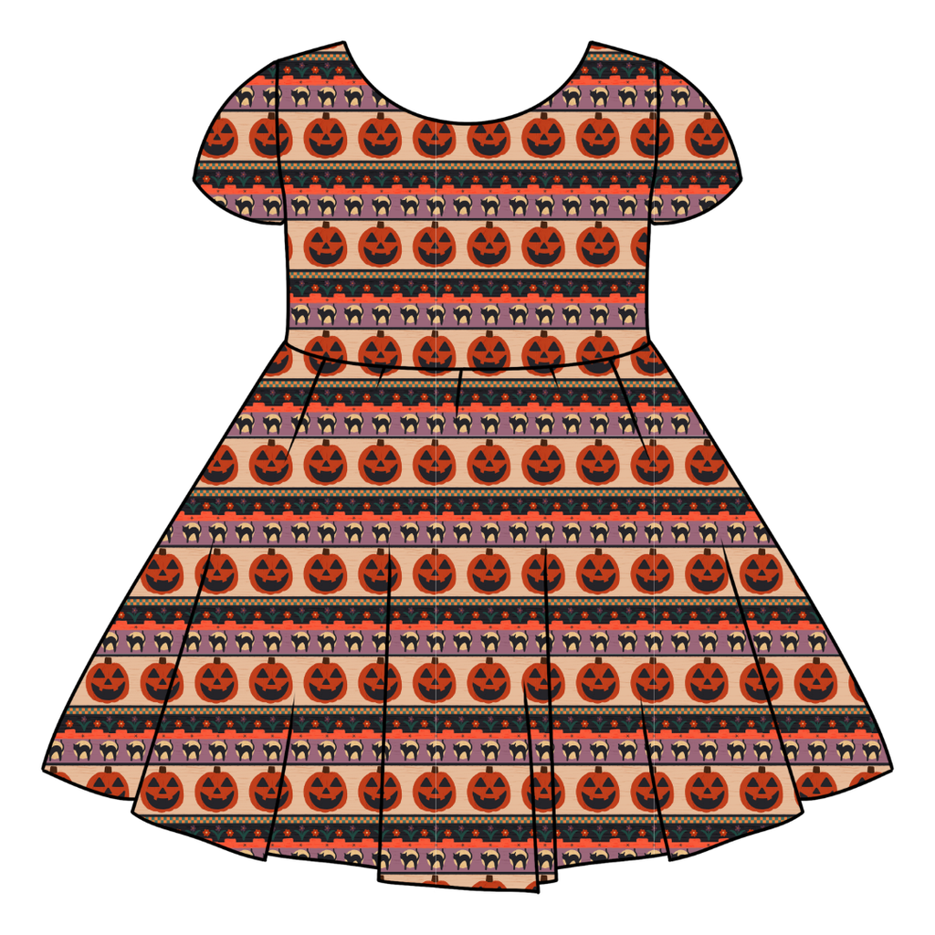 PUMPKIN PARADE - Honey Girl's Twirl Dress Bamboo - PRE ORDER