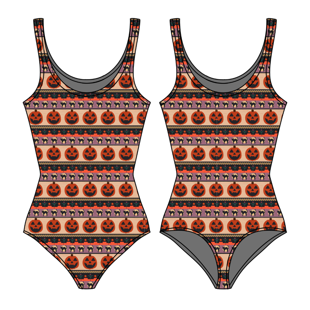 Pumpkin Parade Sapphire Women's Bamboo Leotard - Pre Order
