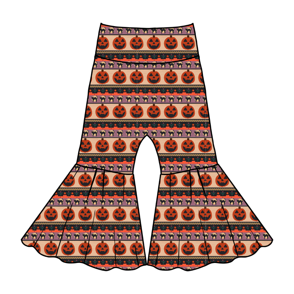 Pumpkin Parade - Mirage Knit Flares - PRE ORDER