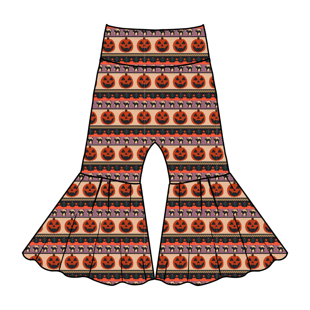 Pumpkin Parade - Mirage Knit Flares - PRE ORDER