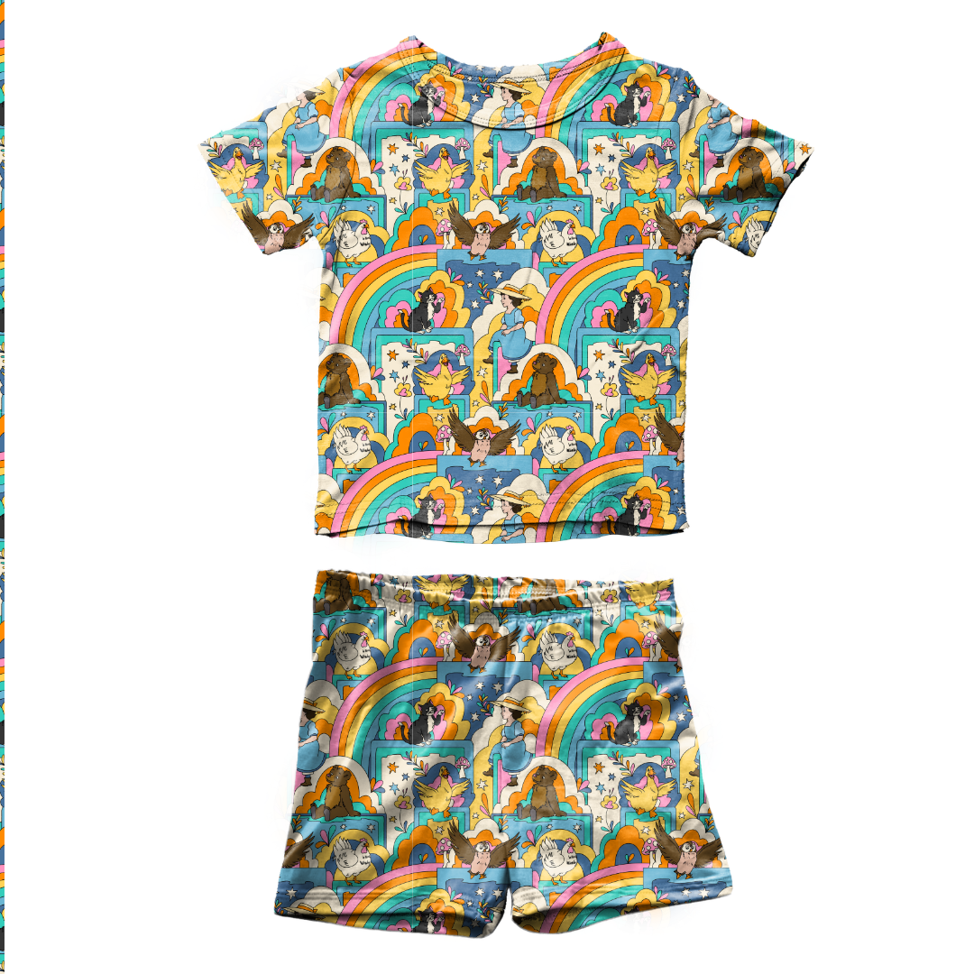Painted Skys Fawn Short Sleeve Short Set Bamboo - PRE ORDER