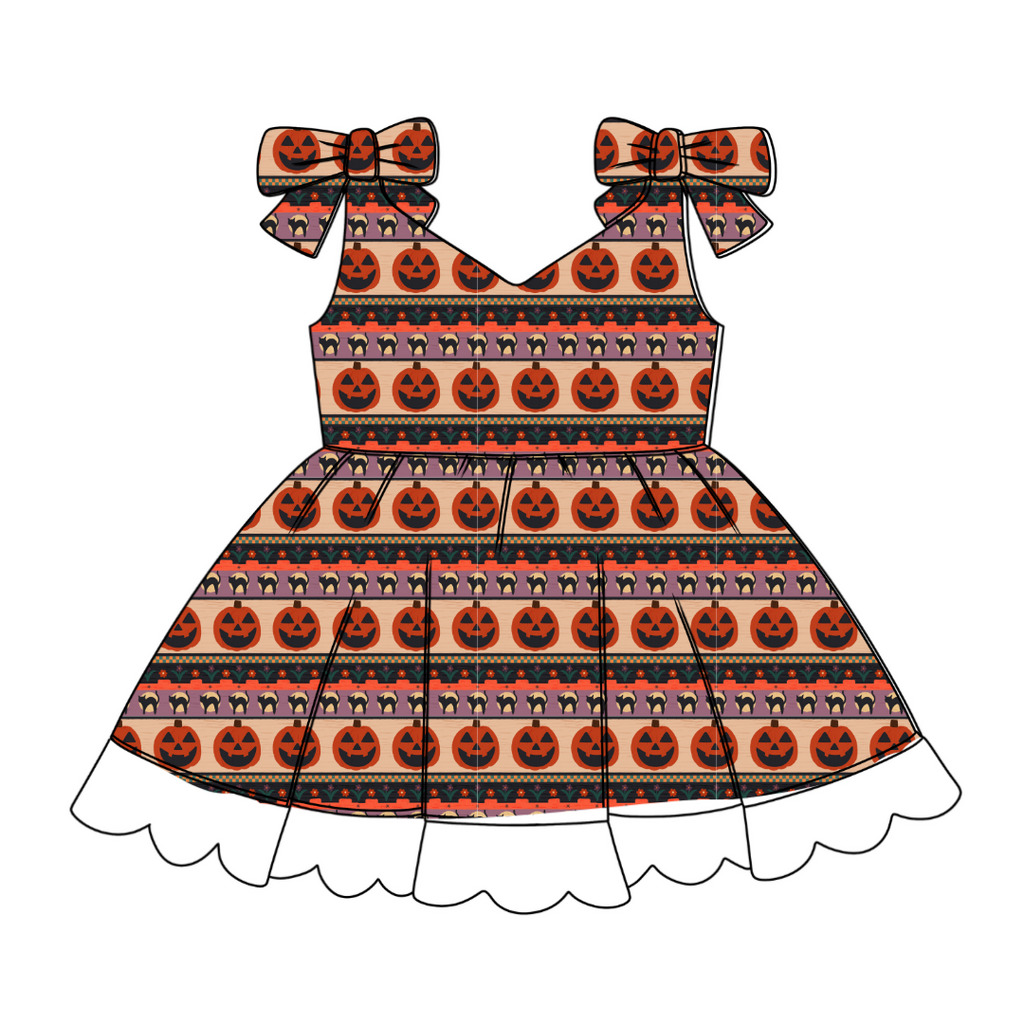 Pumpkin Parade - Zoe Twirl Party Dress - PRE ORDER