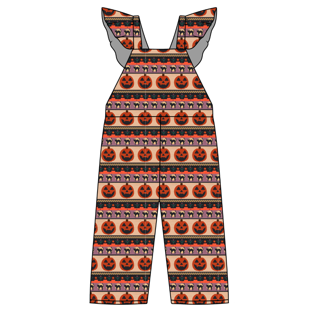 Pumpkin Parade - Daisy Girl's Flutter Jumpsuit Knit - PRE ORDER
