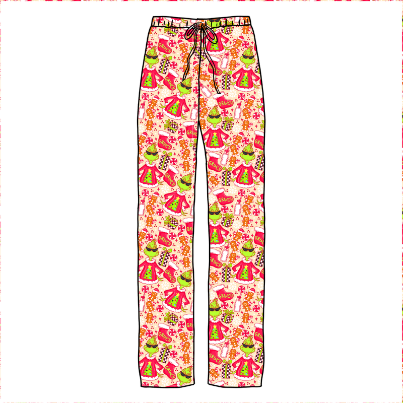 Baking Spirits Bright Cosmic Adult Relaxed Pants- Bamboo - Pre Order - Christmas Special